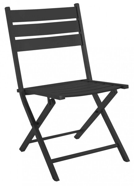 Sedia da Giardino Alabama Pieghevole 58x46x85 cm in Alluminio Antracite