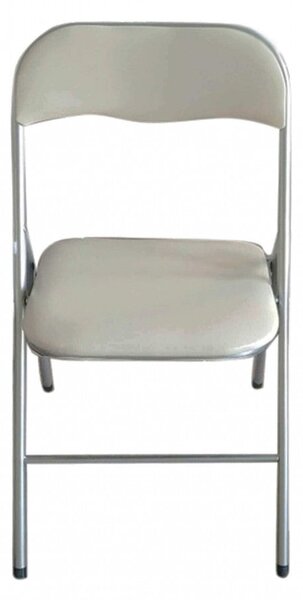 Sedia da Giardino Pieghevole Slim 44x45x79 h cm in Acciaio Tortora Opaca