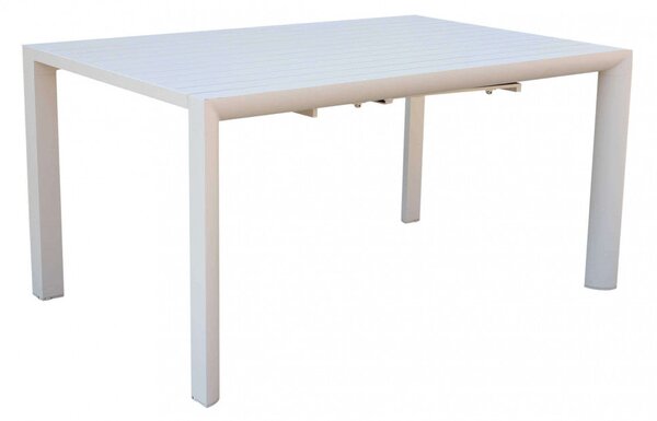 Tavolo Bilbao 150x100/150x74 h cm in Alluminio Tortora