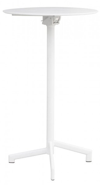 Tavolo Alto Vega Ø60x102 h cm in Acciaio Bianco