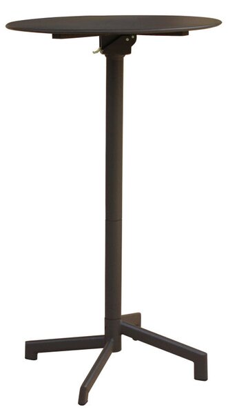 Tavolo Alto Vega Ø60x102 h cm in Acciaio Taupe