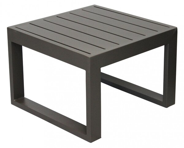 Tavolino Cuba 45x45x32 h cm in Alluminio Taupe