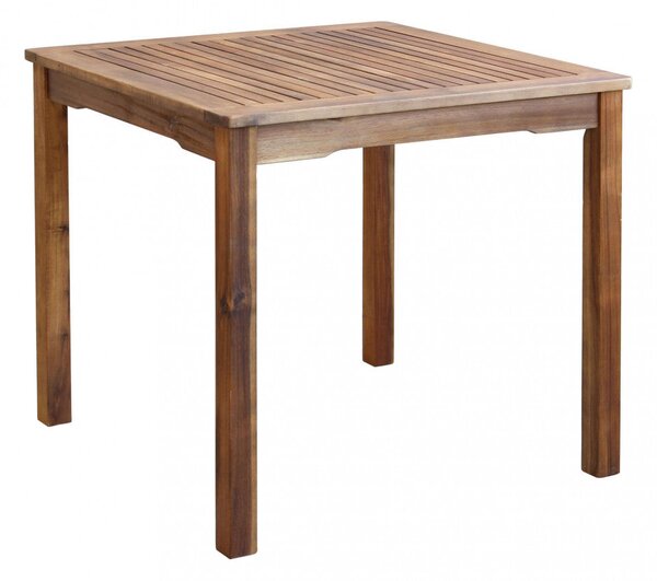 Tavolo 80x80x74 h cm in Legno di Acacia Marrone