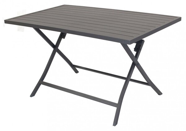Tavolo Alabama 130x77x73 h cm in Alluminio Taupe