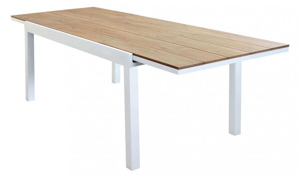 Tavolo Cayman Allungabile 160/240x95x75 h cm in Alluminio Bianco