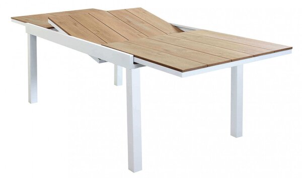 Tavolo Cayman Allungabile 160/240x95x75 h cm in Alluminio Bianco
