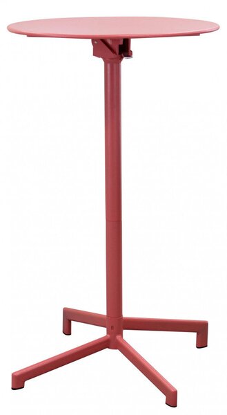 Tavolo Alto Vega Ø60x102 h cm in Acciaio Rosso