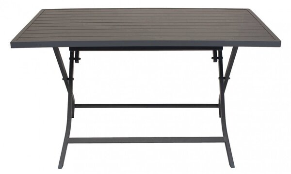 Tavolo Alabama 130x77x73 h cm in Alluminio Taupe