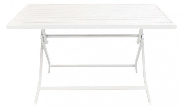 Tavolo Alabama 130x77x73 h cm in Alluminio Bianco