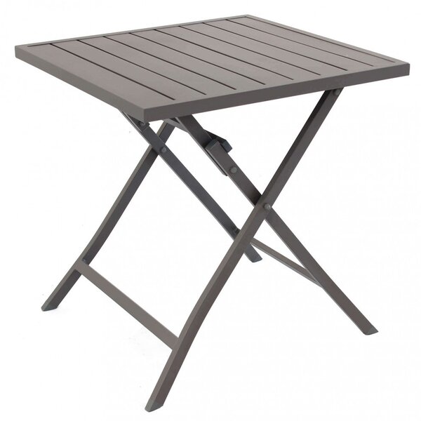 Tavolo Alabama 70x70x73 h cm in Alluminio Taupe
