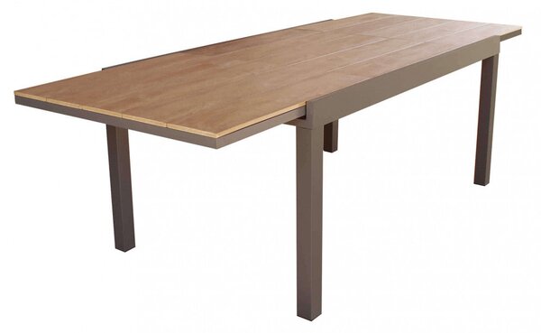 Tavolo Cayman Allungabile 160/240x95x75 h cm in Alluminio Taupe