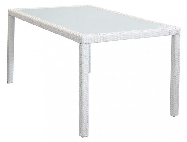 Tavolo Azore 150x90 cm in Wicker Bianco