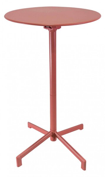 Tavolo Alto Vega Ø60x102 h cm in Acciaio Rosso