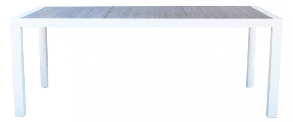 Tavolo Carson 195x90x74 h cm in Alluminio Bianco
