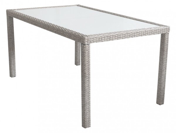 Tavolo Azore 150x90 cm in Wicker Grigio