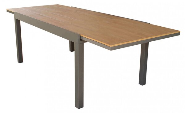 Tavolo Cayman Allungabile 160/240x95x75 h cm in Alluminio Taupe