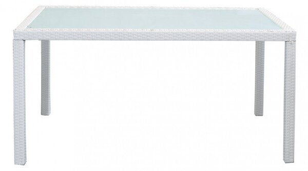 Tavolo Azore 150x90 cm in Wicker Bianco