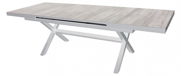 Tavolo Allungabile Djerba 200/260x100x75 h cm in Alluminio Bianco