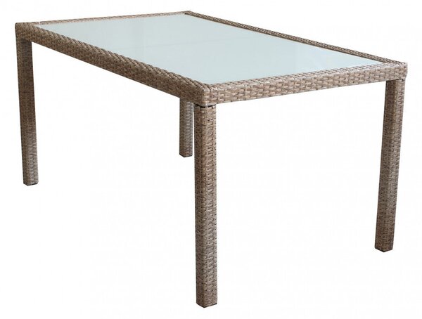 Tavolo Azore 150x90 cm in Wicker Marrone