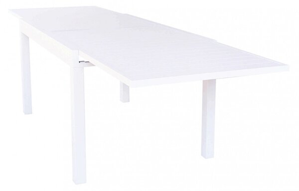 Tavolo Allungabile Hawaii 135/270x90x75 h cm in Alluminio Bianco