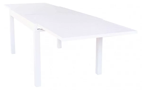 Tavolo Allungabile Hawaii 135/270x90x75 h cm in Alluminio Bianco
