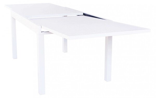 Tavolo Allungabile Hawaii 135/270x90x75 h cm in Alluminio Bianco