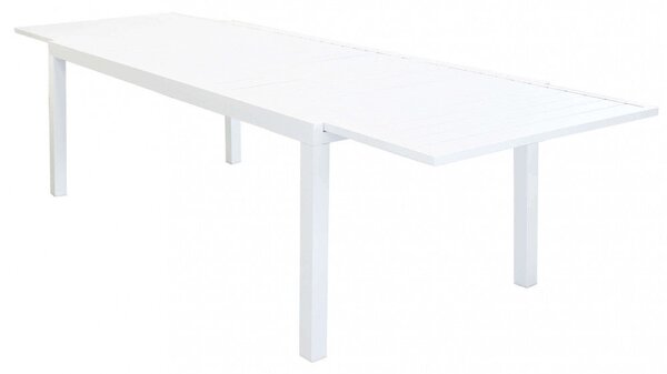 Tavolo Formentera 200/300x100x74 h cm in Alluminio Bianco