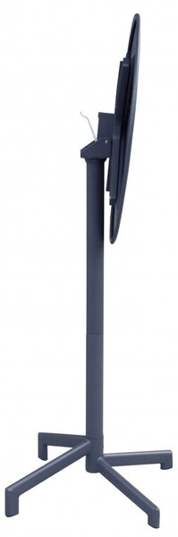 Tavolo Alto Vega Ø60x102 h cm in Acciaio Grigio scuro