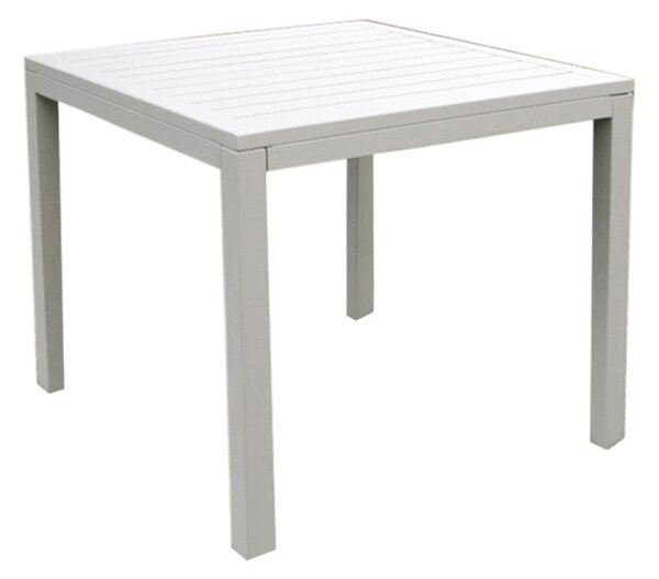 Tavolo Cuba 80x80x74 h cm in Alluminio Tortora