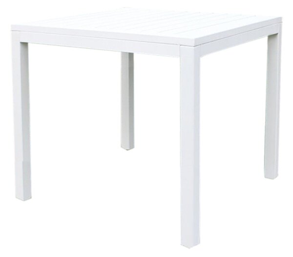 Tavolo Cuba 80x80x74 h cm in Alluminio Bianco