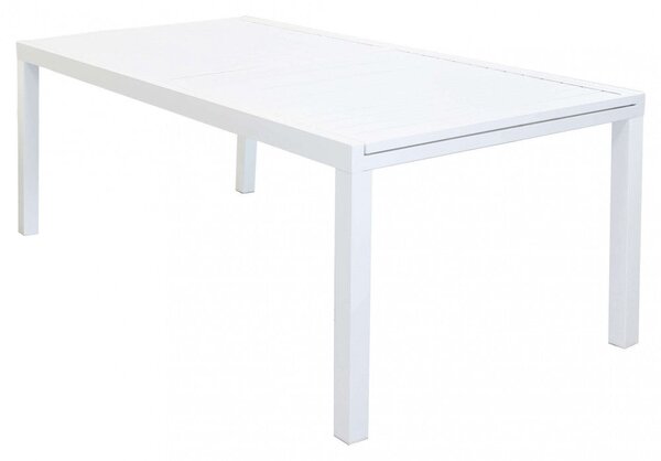 Tavolo Formentera 200/300x100x74 h cm in Alluminio Bianco