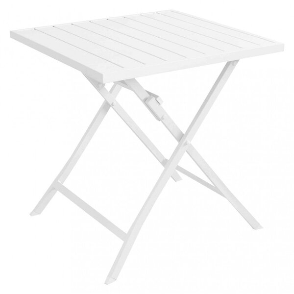 Tavolo Alabama 70x70x73 h cm in Alluminio Bianco