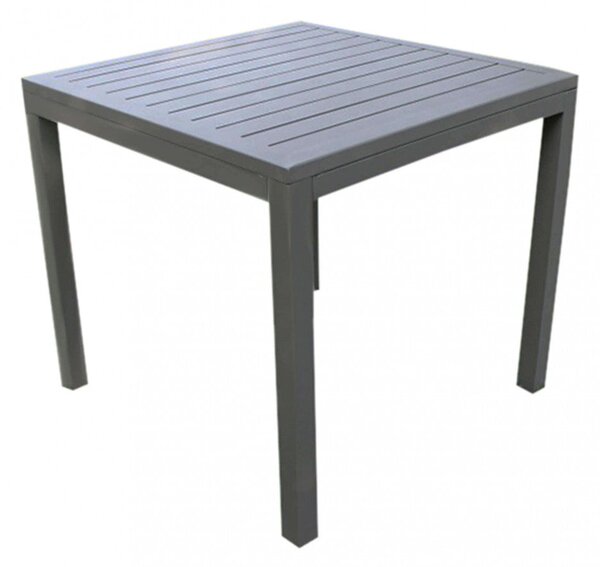 Tavolo Cuba 80x80x74 h cm in Alluminio Taupe