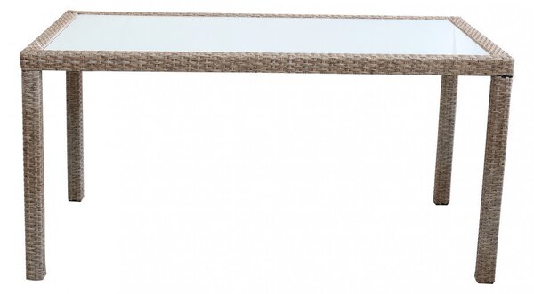 Tavolo Azore 150x90 cm in Wicker Marrone