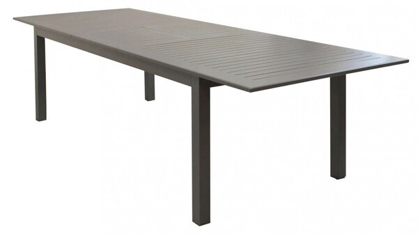 Tavolo Cuba Allungabile 220/280x100x75 h cm in Alluminio Taupe