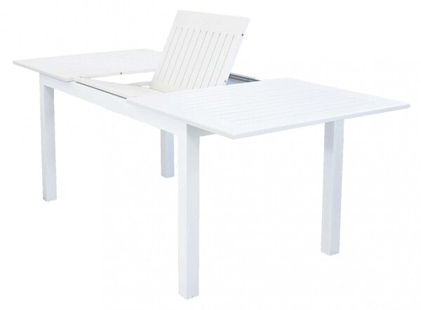 Tavolo Cuba Allungabile 150/210x90x75 h cm in Alluminio Bianco