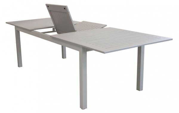 Tavolo Cuba Allungabile 220/280x100x75 h cm in Alluminio Tortora