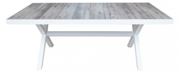 Tavolo Mackay 200x100x75 h cm in Alluminio Bianco