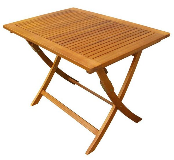 Tavolo Pieghevole 100x70x74 h cm in Legno di Acacia