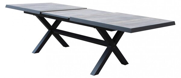 Tavolo Allungabile Djerba 200/260x100x75 h cm in Alluminio Antracite