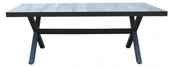 Tavolo Mackay 200x100x75 h cm in Alluminio Antracite