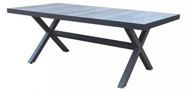 Tavolo Mackay 200x100x75 h cm in Alluminio Antracite