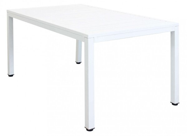Tavolo Milo 150x90x74 h cm in Alluminio Bianco