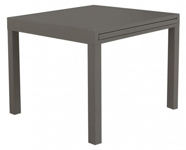Tavolo Allungabile Hawaii 90/180x90x75 h cm in Alluminio Taupe