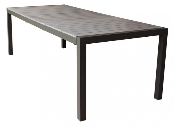 Tavolo Allungabile Waikiki 162/242x100x74 h cm in Alluminio Taupe