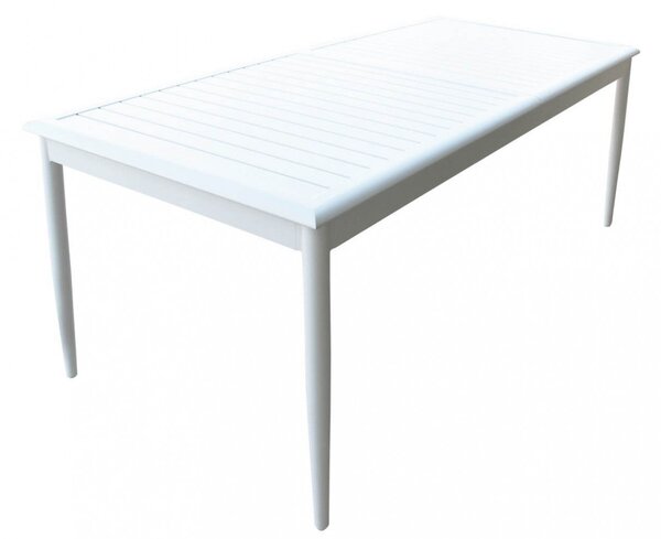 Tavolo Allungabile Maracaibo 160/240x90x76 h cm in Alluminio Bianco