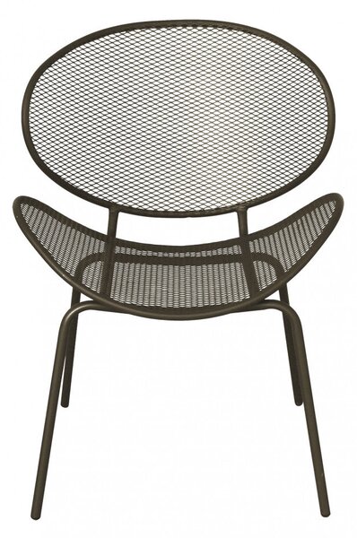 Poltrona Midway Impilabile 64x54x85 h cm in Acciaio Taupe