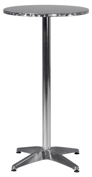 Tavolino Alto da Giardino Ø60x110 cm in Alluminio