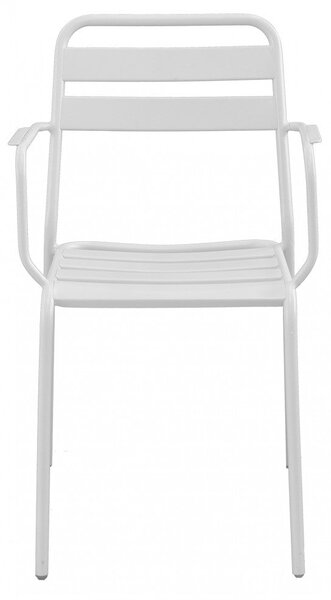 Poltrona Bristol Impilabile 51x52x81 h cm in Acciaio Bianco