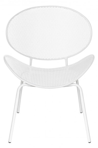 Poltrona Midway Impilabile 64x54x85 h cm in Acciaio Bianco